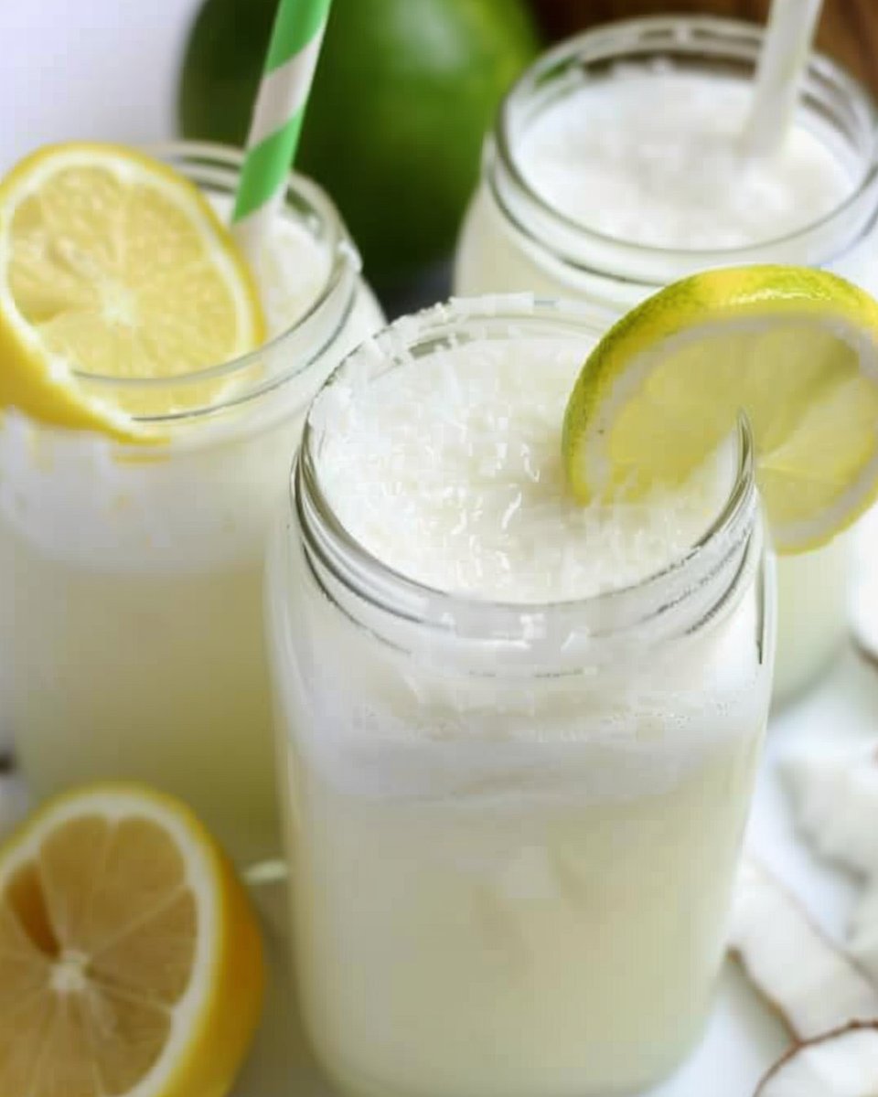 Brazilian Lemonade with Coconut - My Recipe Treasures