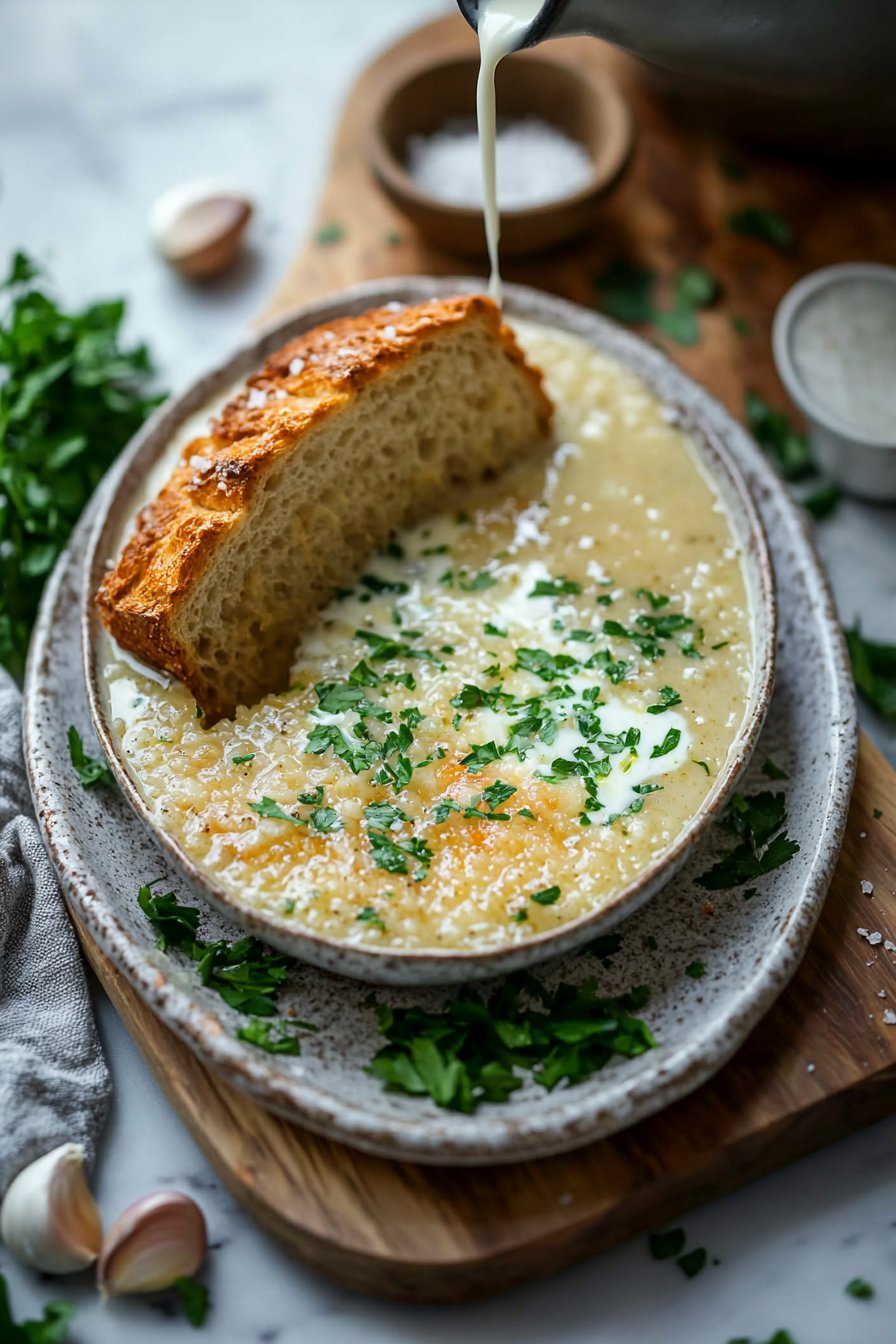 Garlic Bread Soup