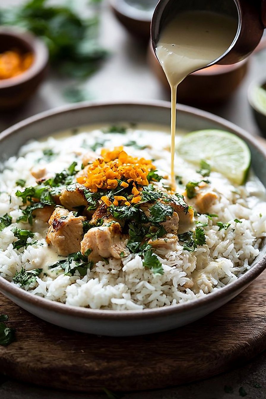 Coconut Chicken Rice Bowl 2 Coconut Chicken Rice Bowl
