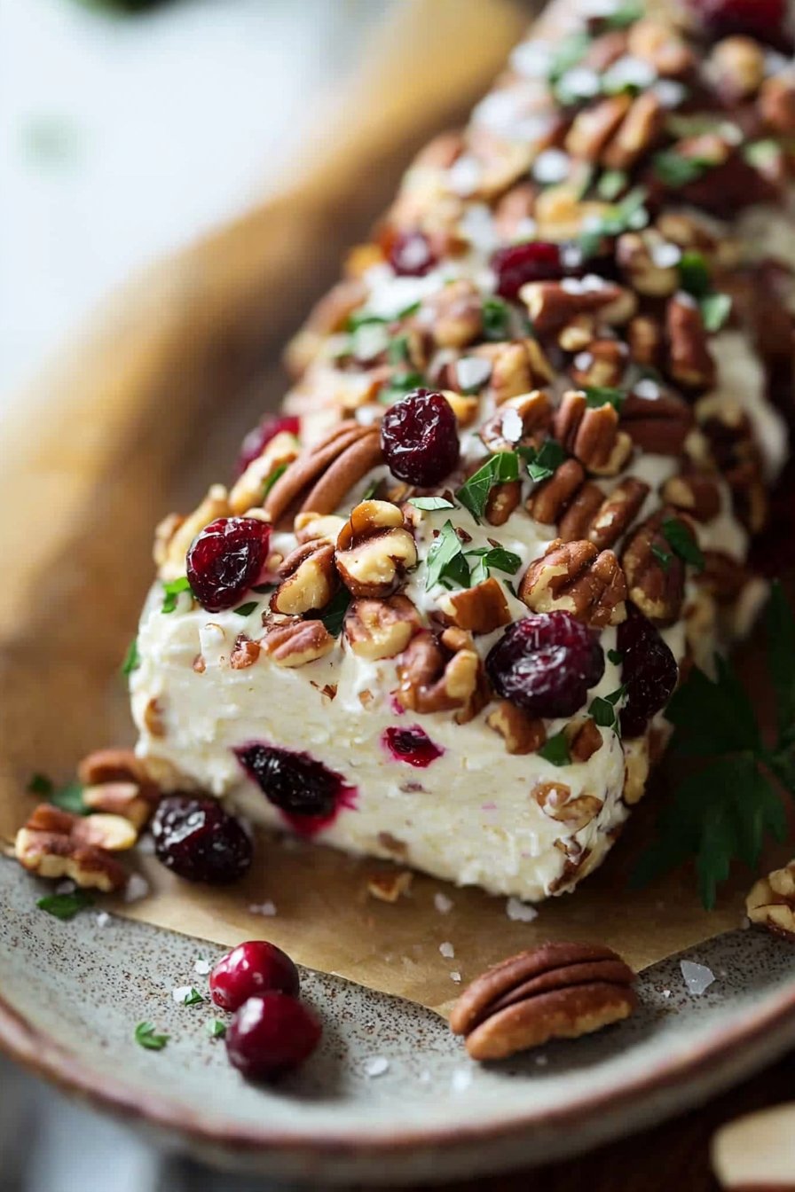 Cranberry Pecan Cheese Log