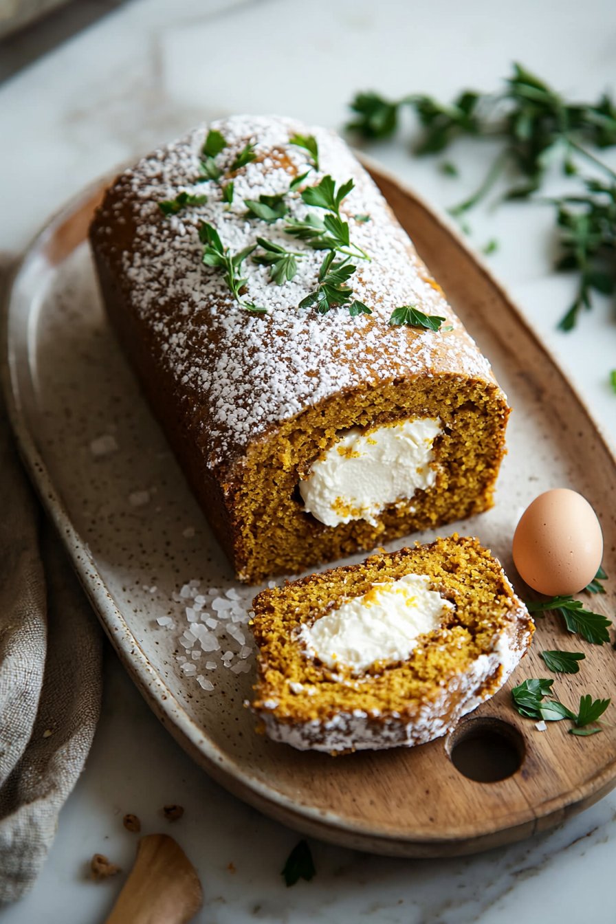 Klassischer Kürbisgewürzkuchen-Rolle