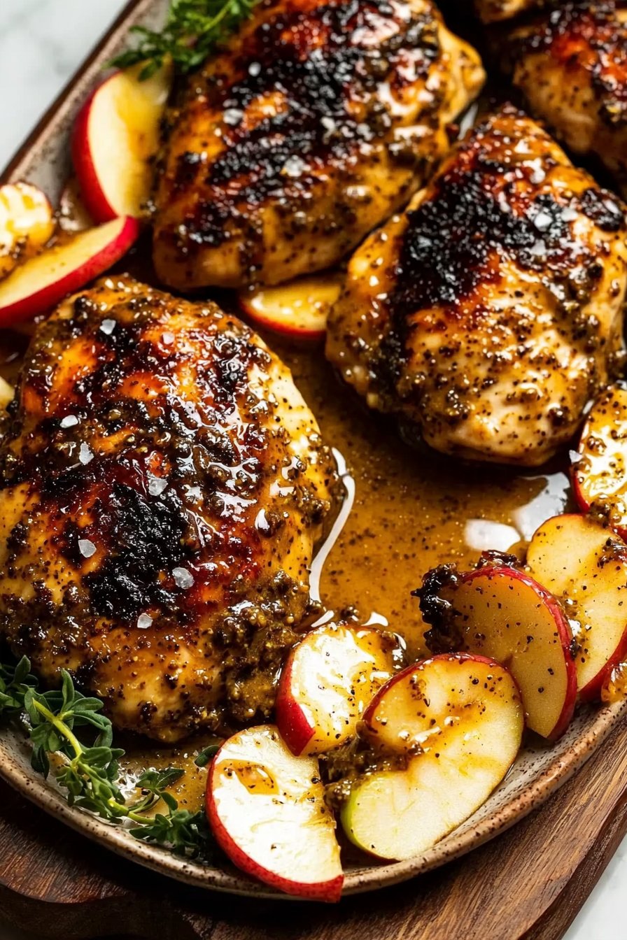 Baked Apple Honey Dijon Chicken