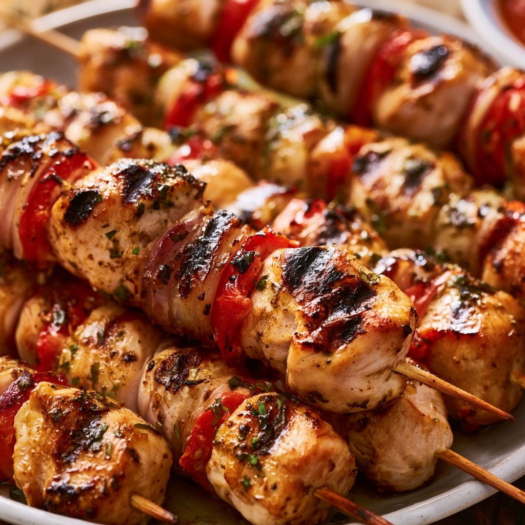 Hähnchenspieße vom Grill