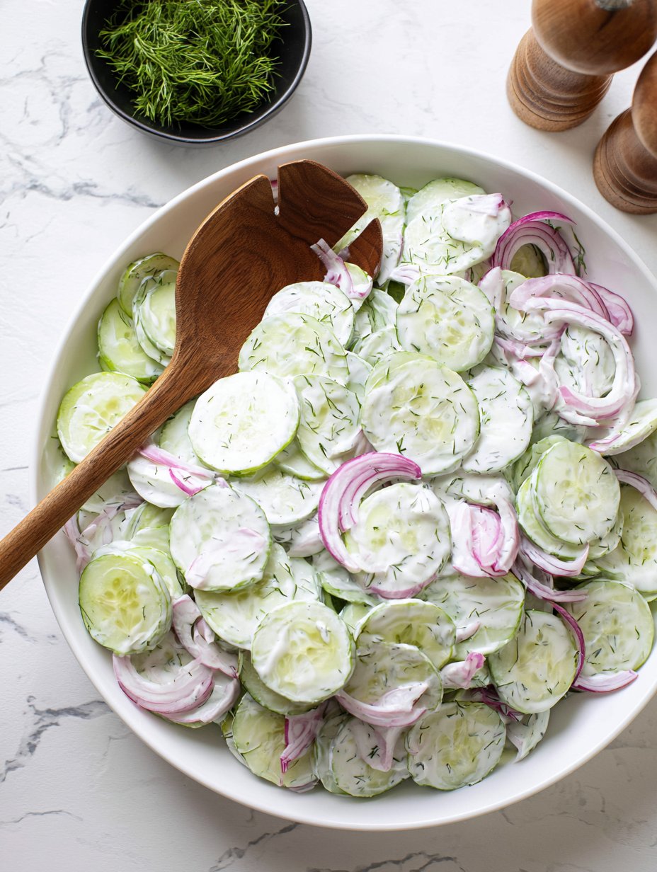Ensalada Cremosa de Pepino