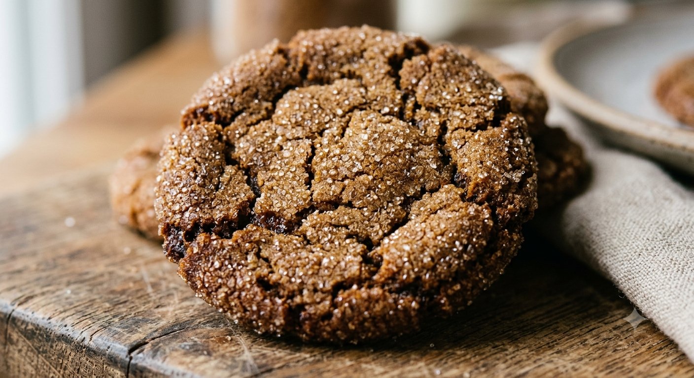Ginger Molasses Cookies 2 Ginger Molasses Cookies