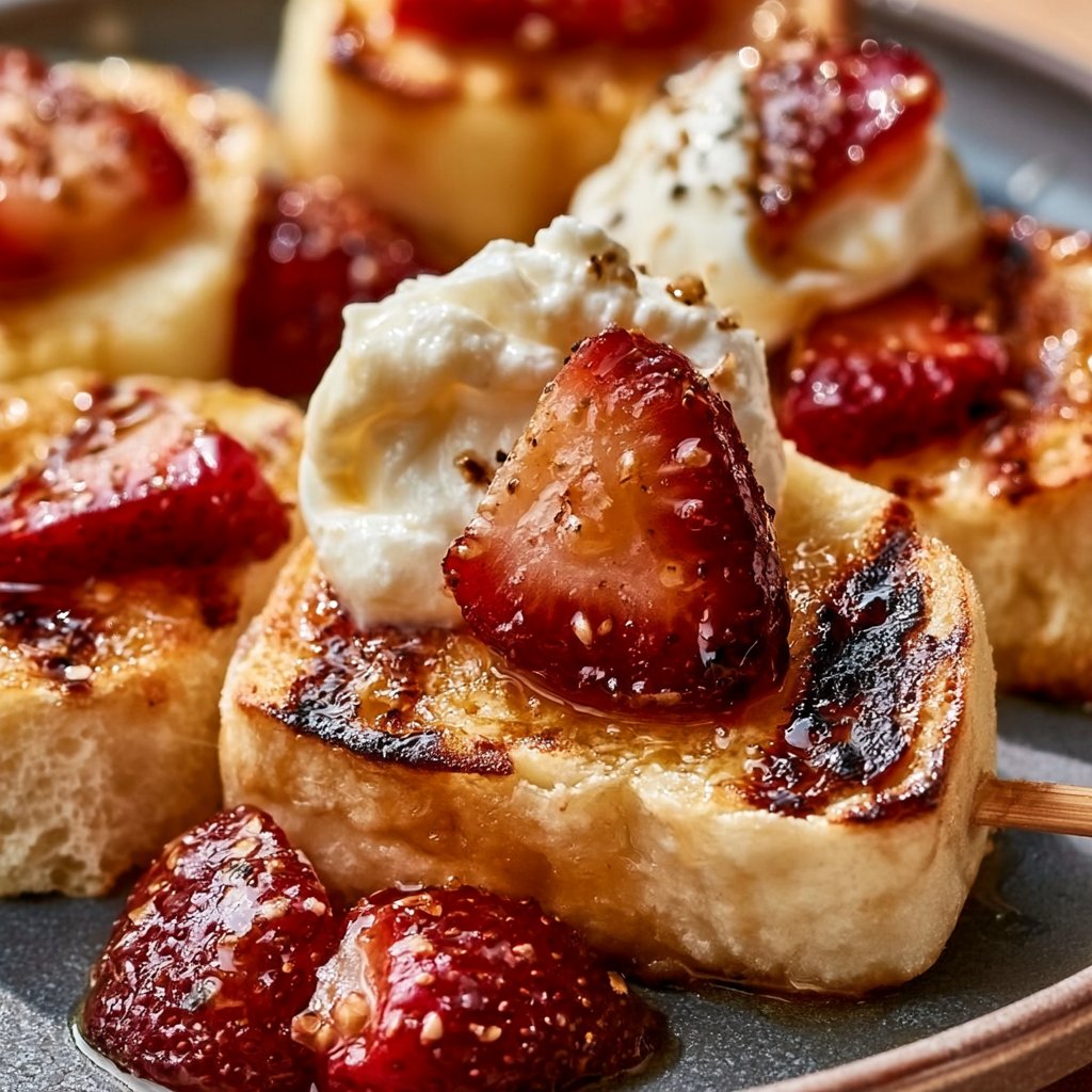 Gegrillte Erdbeer-Shortcake-Spieße