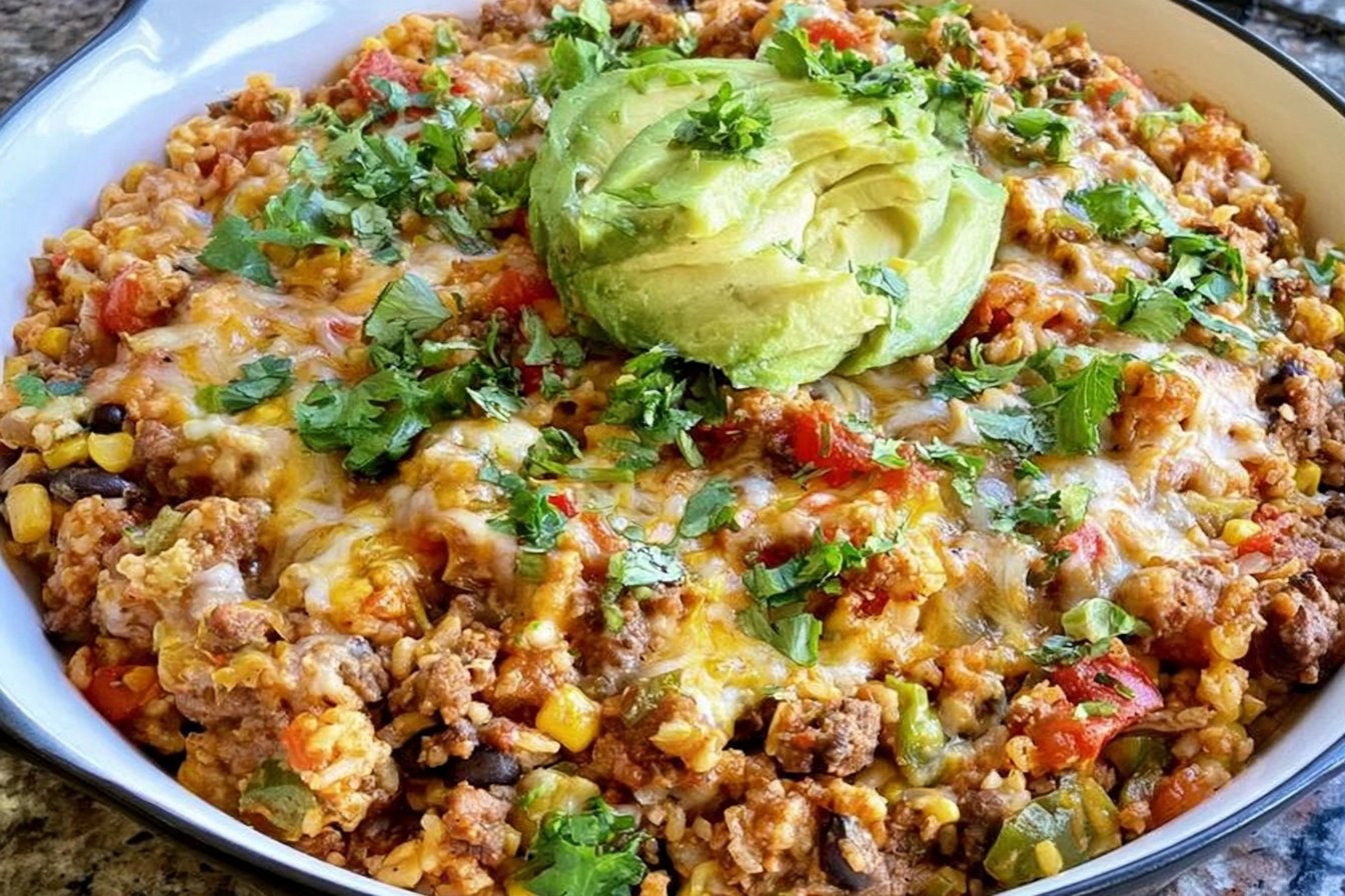 Cheesy Taco Rice Skillet