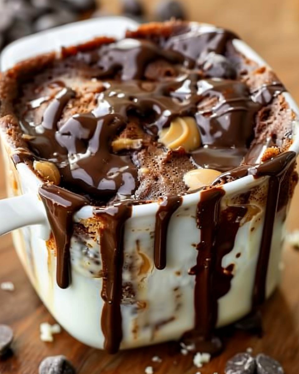 Protein Chocolate Peanut Butter Mug Cake