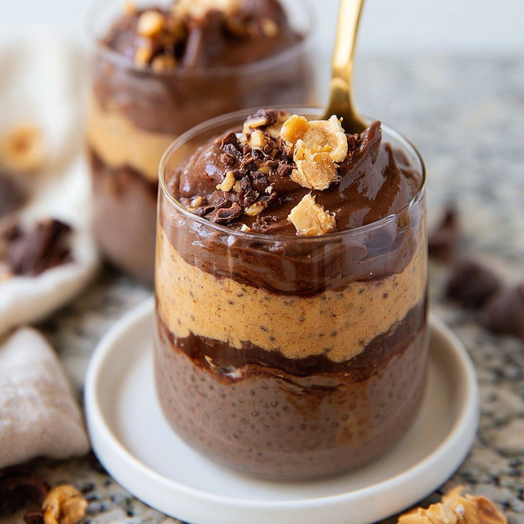 Peanut Butter Chocolate Chia Pudding