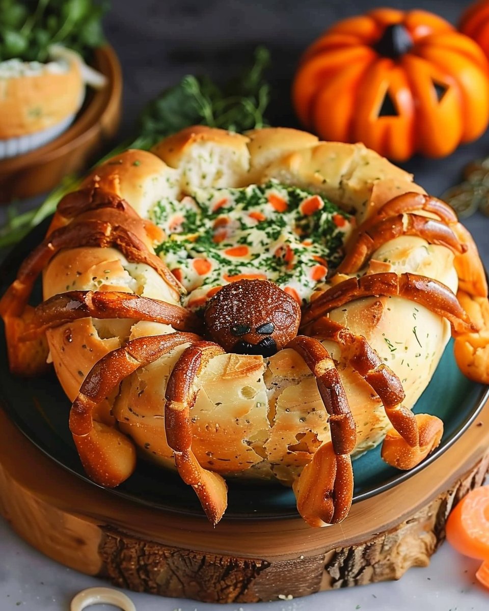 Halloween Spider Bread Dip Bowl