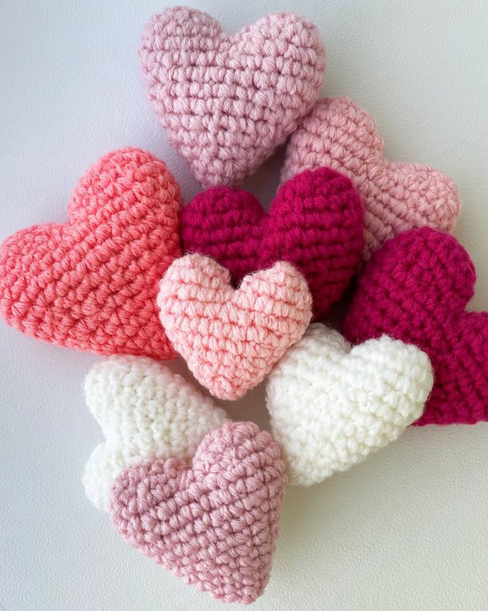 Bulky & Quick Ami Crochet Hearts