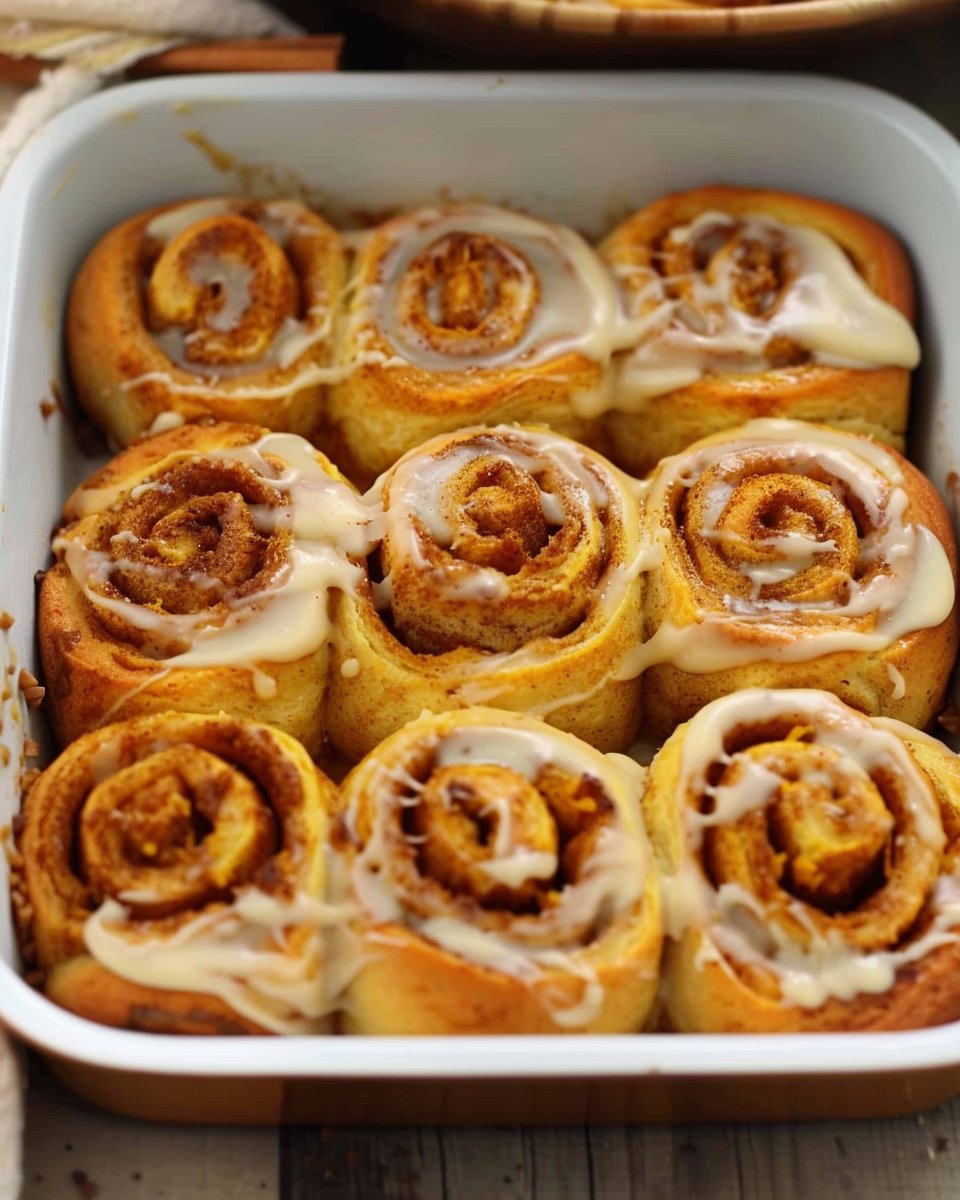 Sourdough Pumpkin Cinnamon Rolls with Maple Cream Cheese Frosting