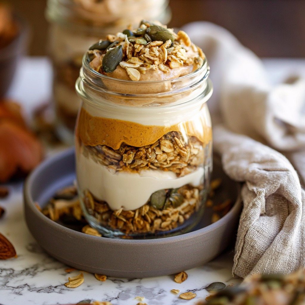 Pumpkin Pie Yogurt and Granola Parfaits