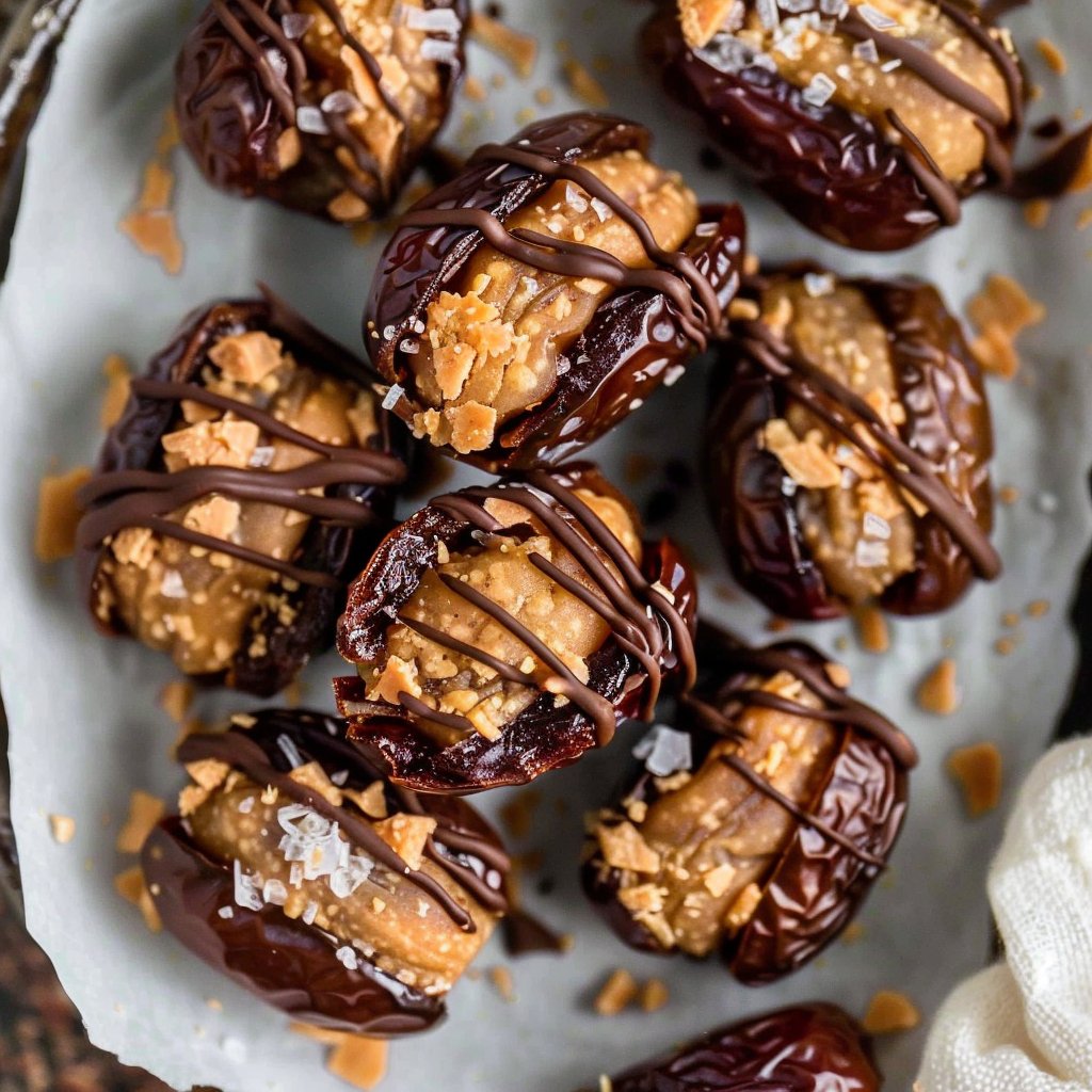 Samoa Cookie Stuffed Dates