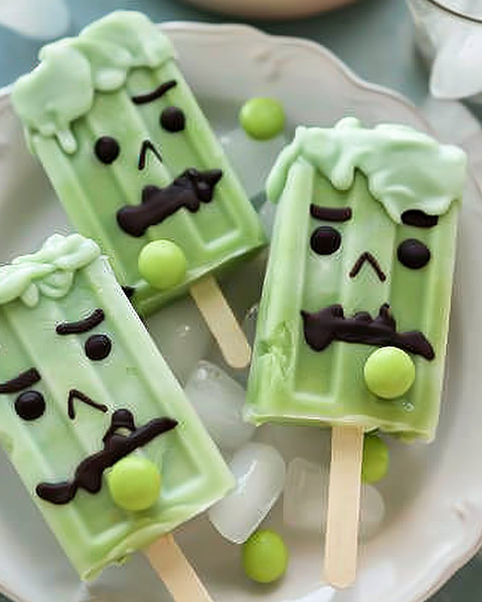 Diy halloween party treats | Frankenstein-themed popsicles, Fun spooky dessert recipes, Cakecicles halloween