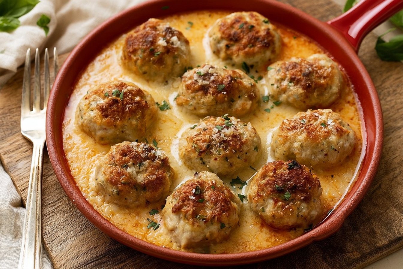 Parmesan Keto Turkey Meatballs (Low Carb) - Sugarless Crystals