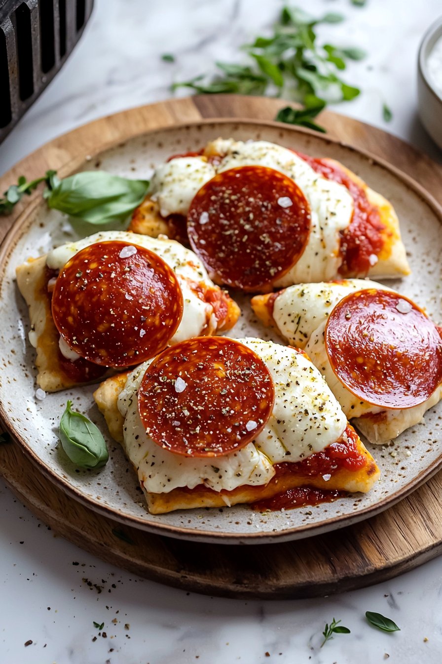 Air Fryer Pepperoni Pizza Pocket