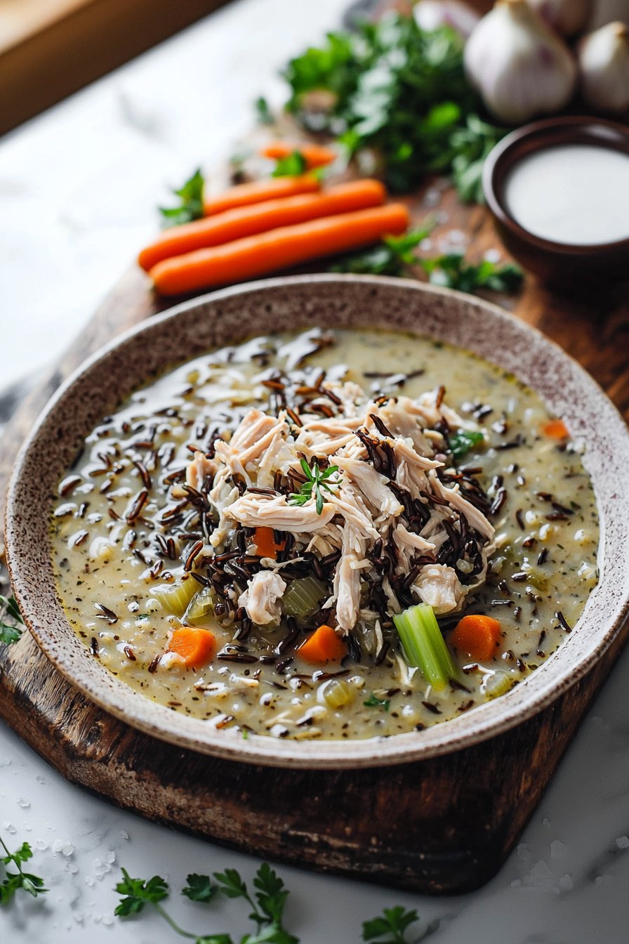 Schnellkochtopf Hähnchen-Wildreis-Suppe