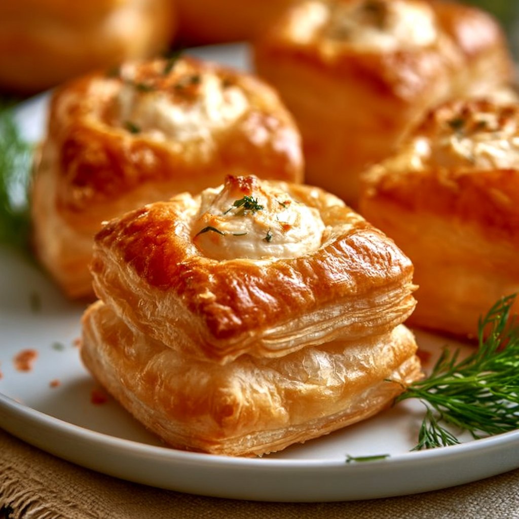 Blätterteigteilchen mit veganem Frischkäse