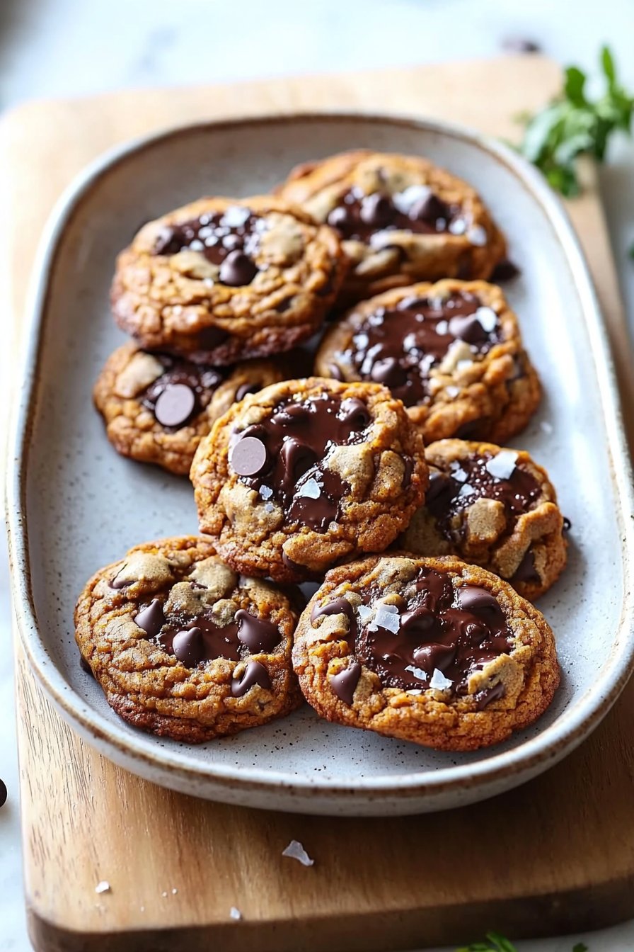 Brown Butter Pumpkin Chocolate Chip Cookies