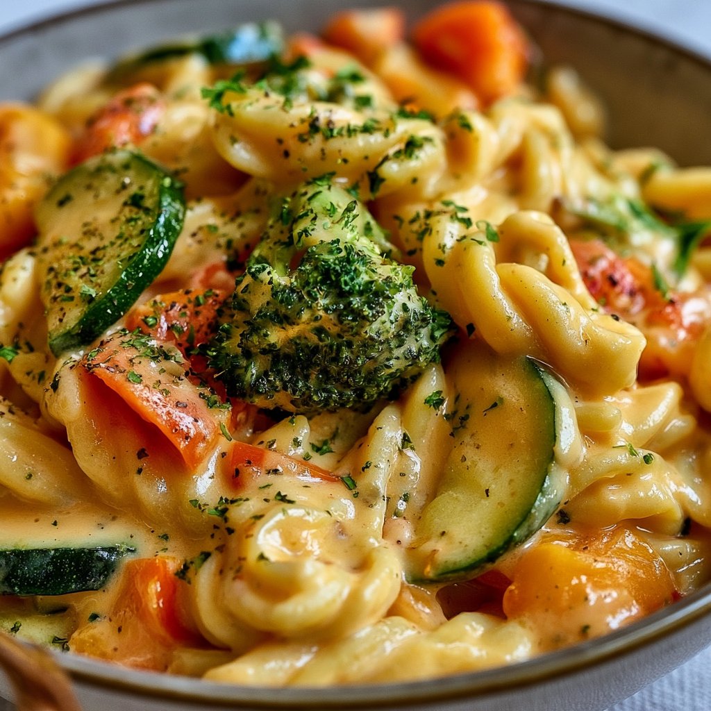 Cremige Pasta in Gemüsesauce