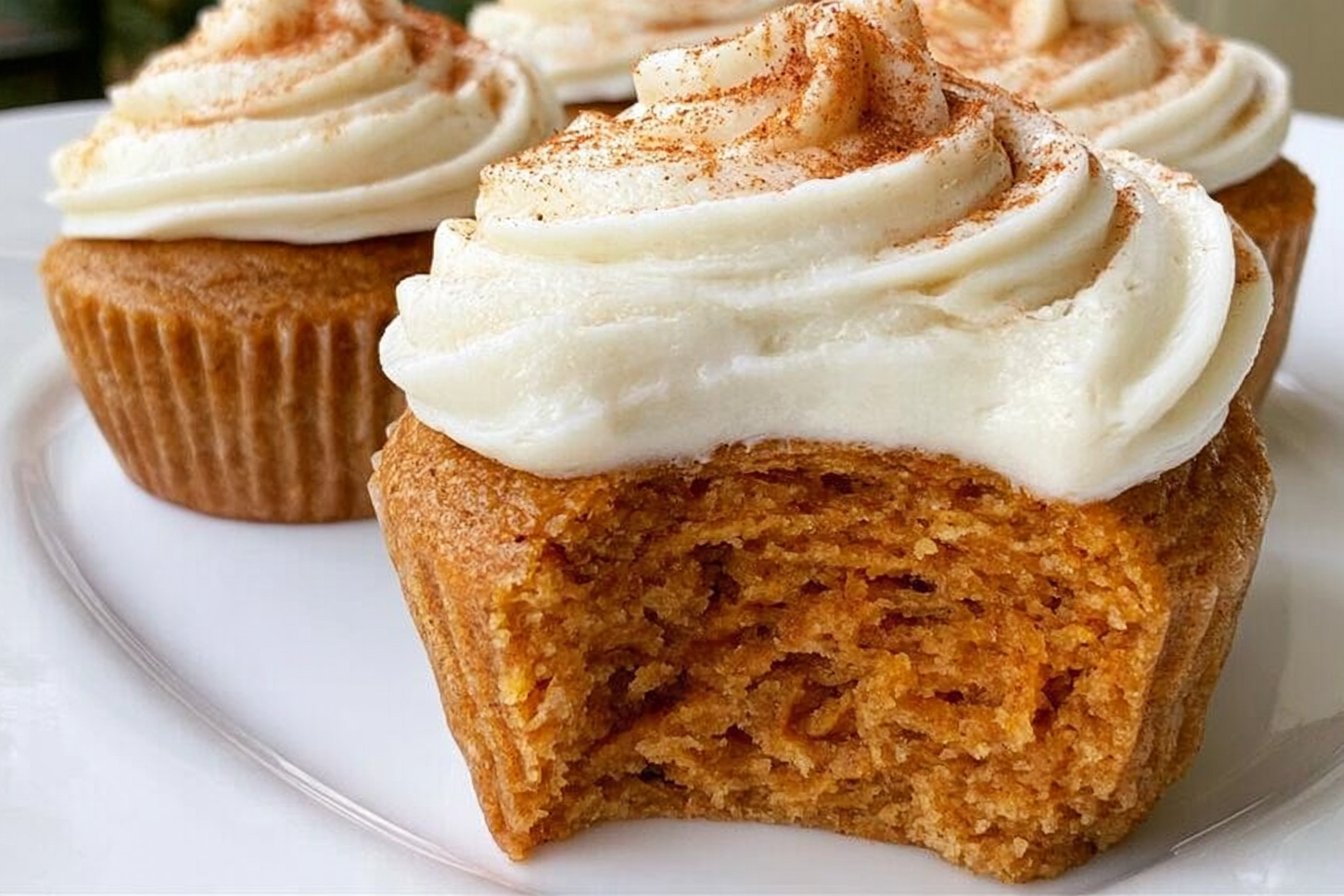 Gluten-Free Pumpkin Cupcakes (Vegan) | Gf egg free cupcakes for baby birthday, Dairy egg and gluten free cake, Gf pumpkin cupcakes baby shower