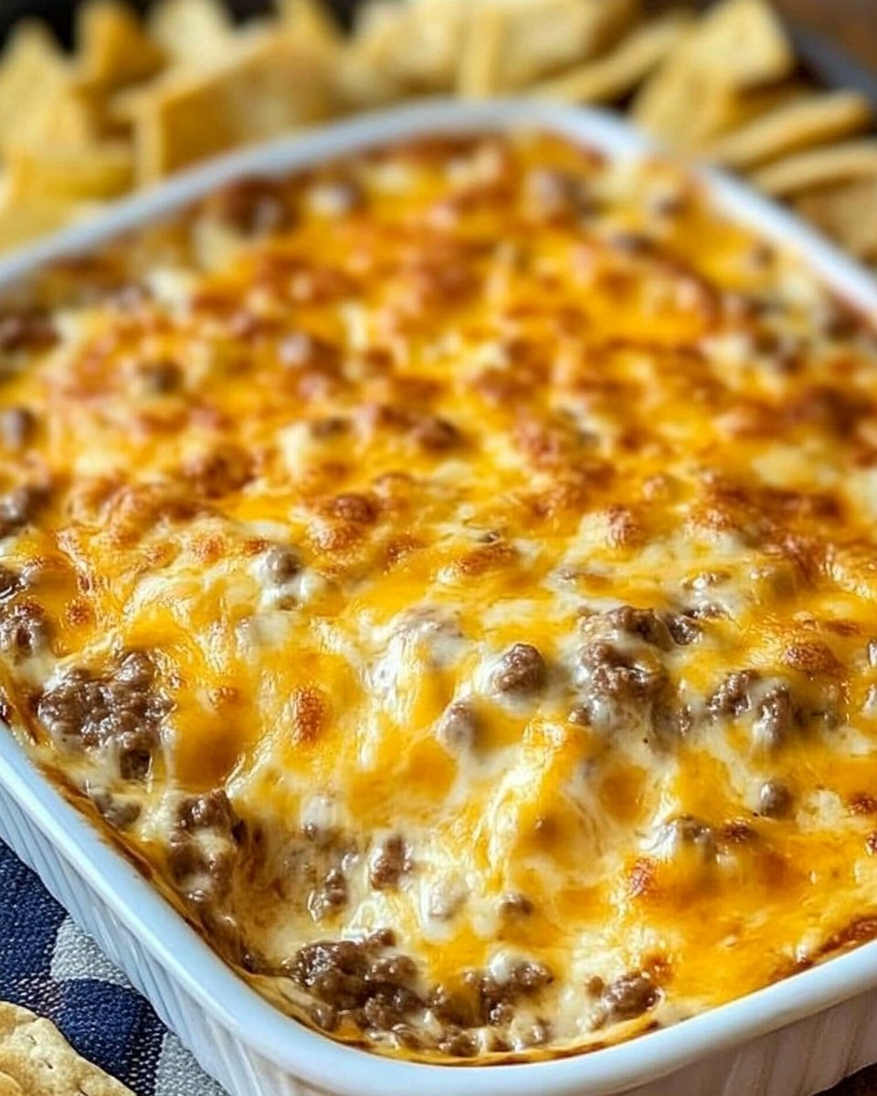 Cheeseburger dip recipe with sour cream | Easy dips with Velveeta, sour cream, and onion dip, Hissy fit dip
