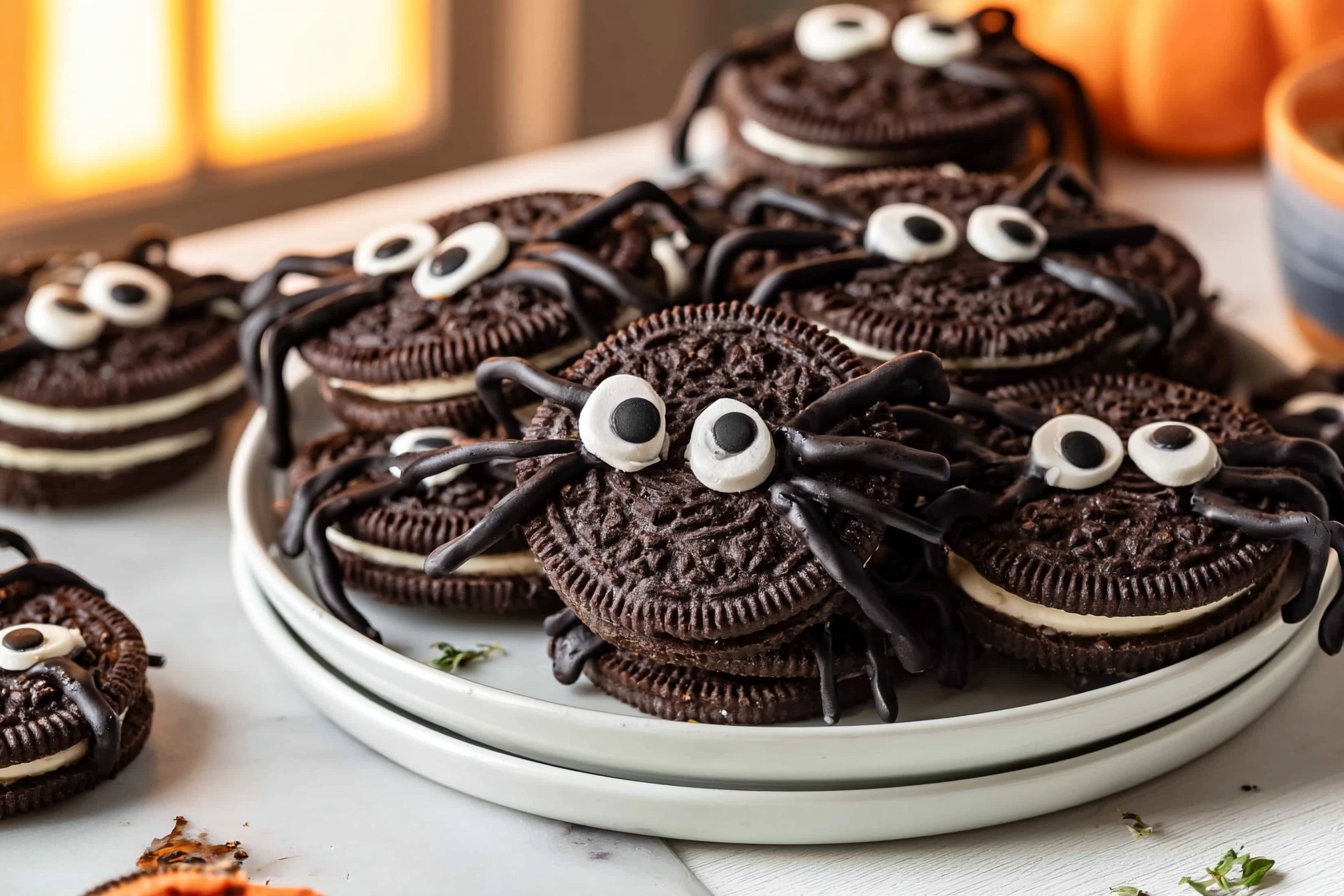 Spooky Oreo Cookies with Googly Eyes | Spider oreos, Oreo cookie halloween treats, Halloween food treats