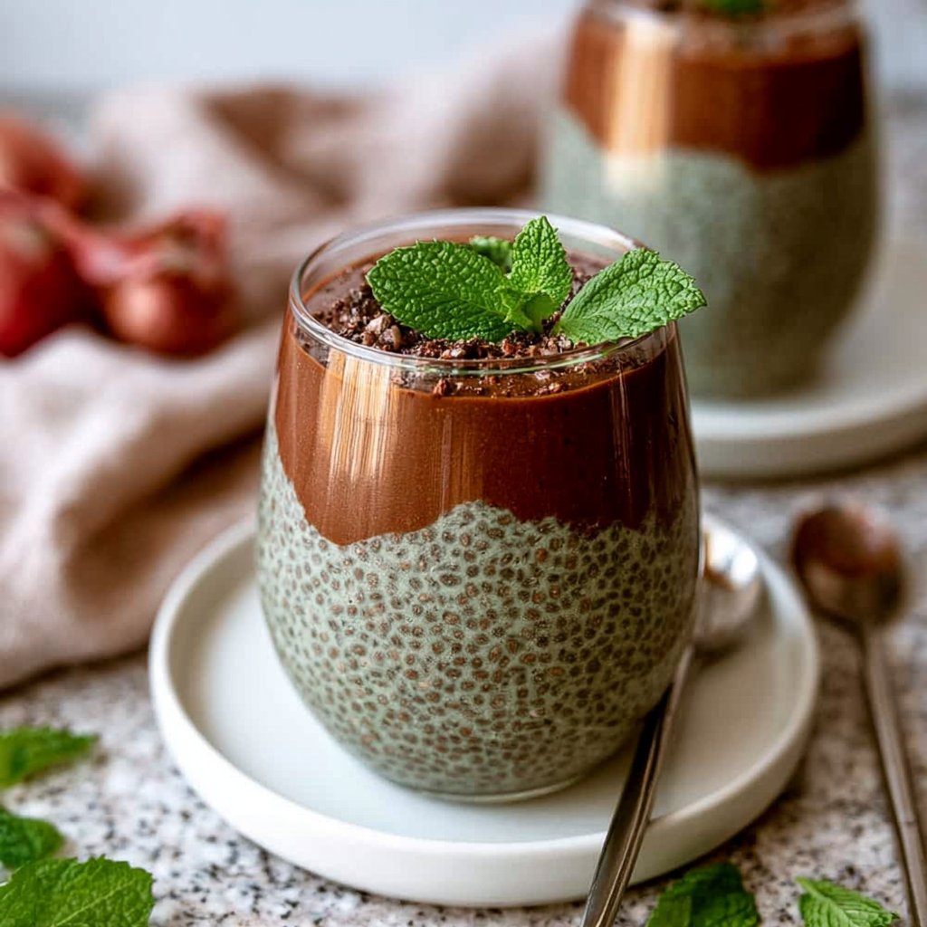 Mint Chocolate Chia Pudding