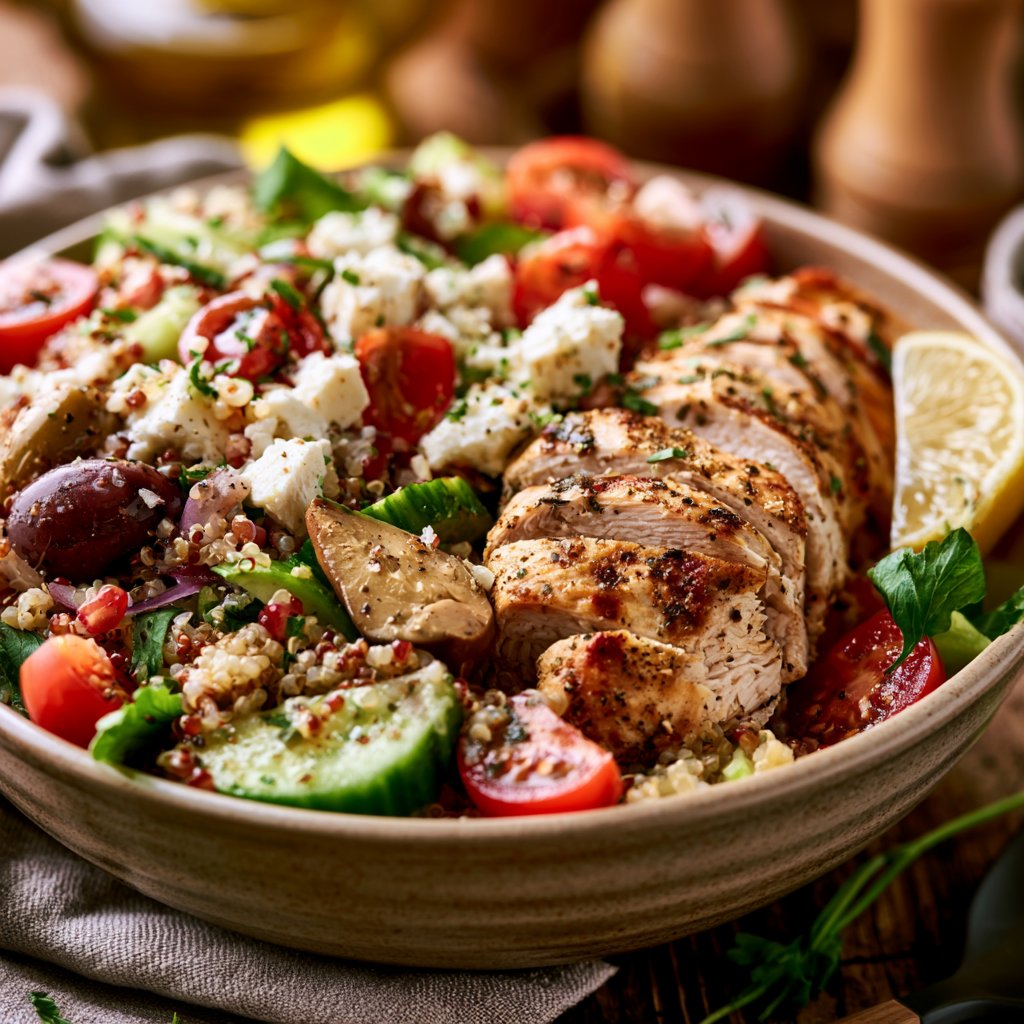 Greek Chicken Quinoa Bowl