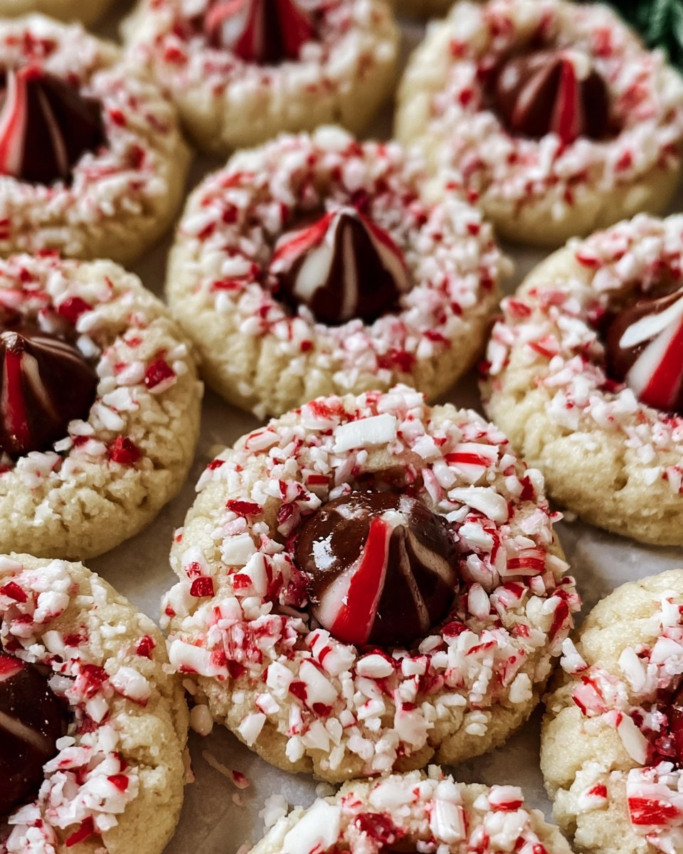 Festive Candy Cane Kiss Cookies Recipe
