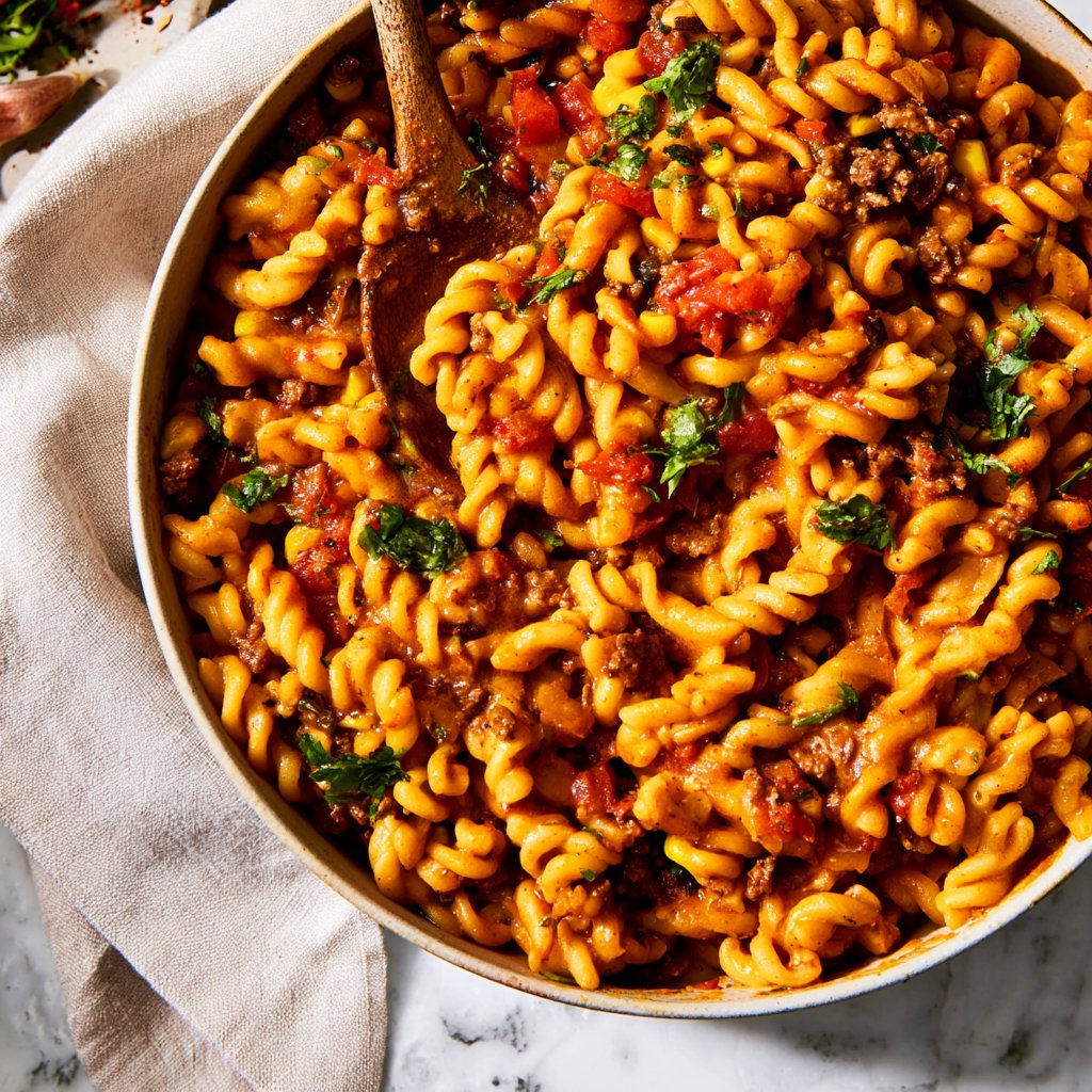 20-Minute One-Pot Cheesy Taco Pasta