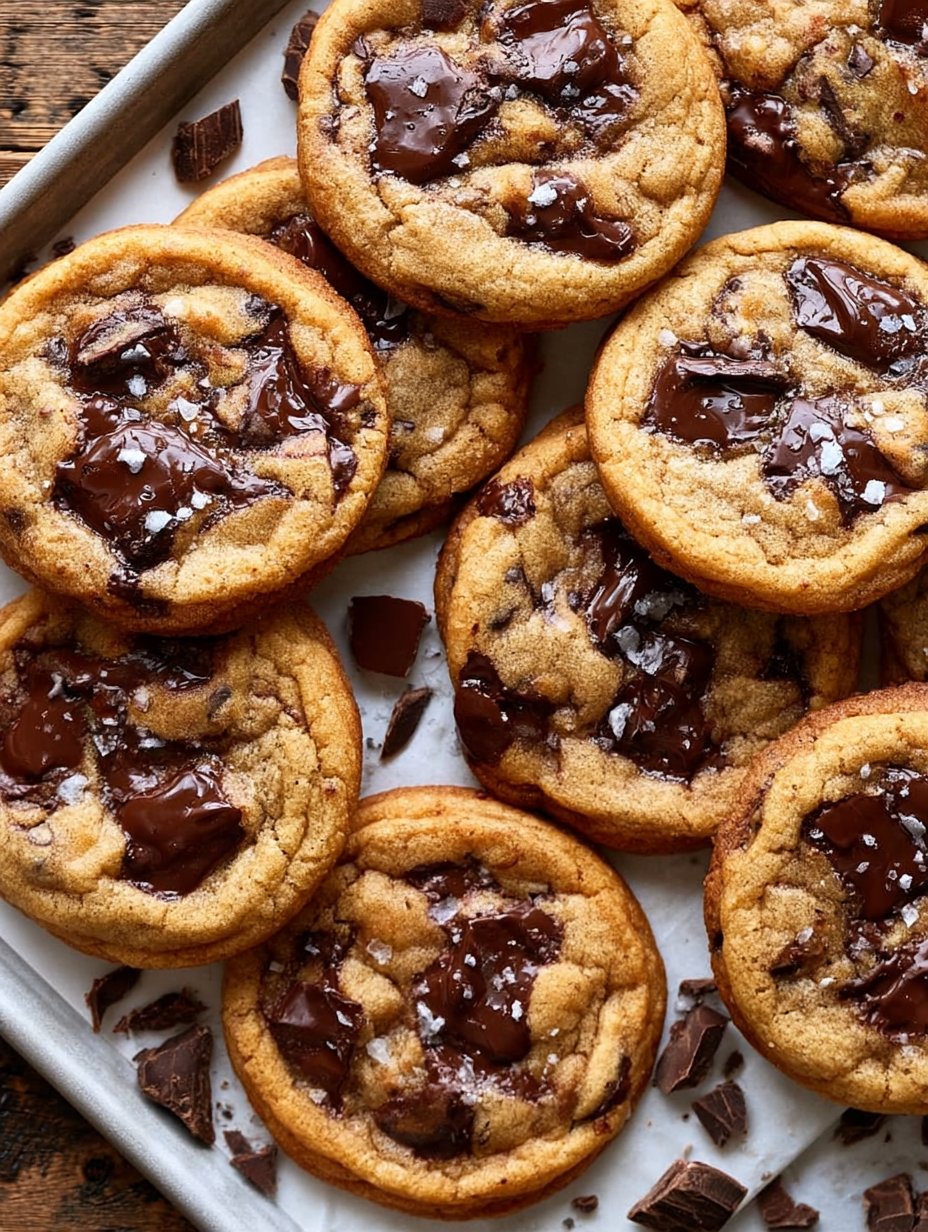 Galletas de chocolate con mantequilla dorada