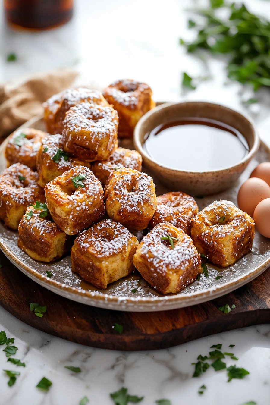 Cinnamon Roll French Toast Bites