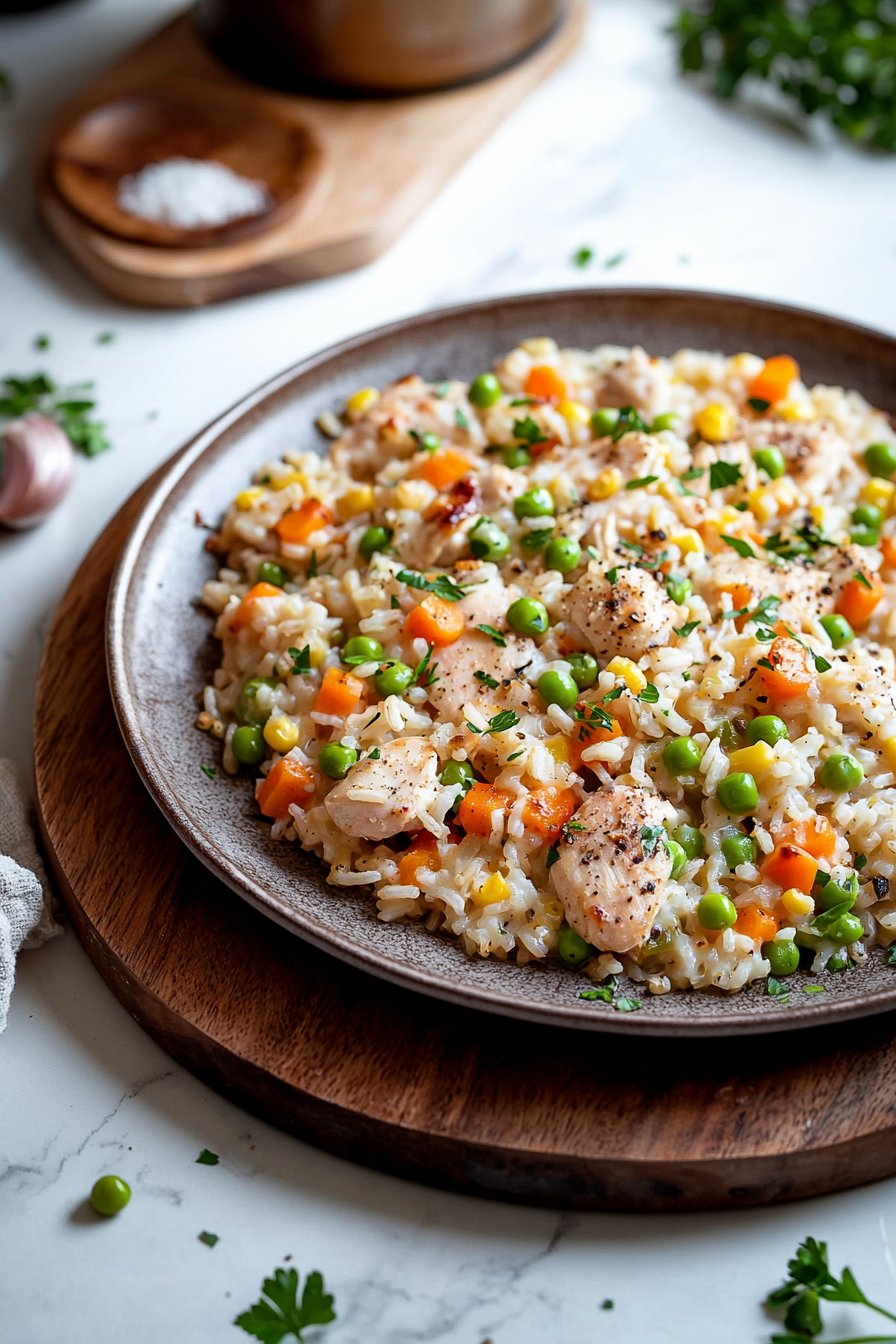 Easy One Pan Chicken & Rice Casserole
