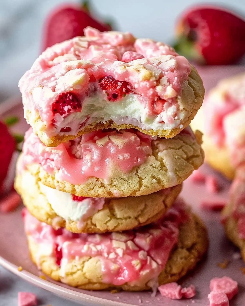 Strawberry Cheesecake Cookies