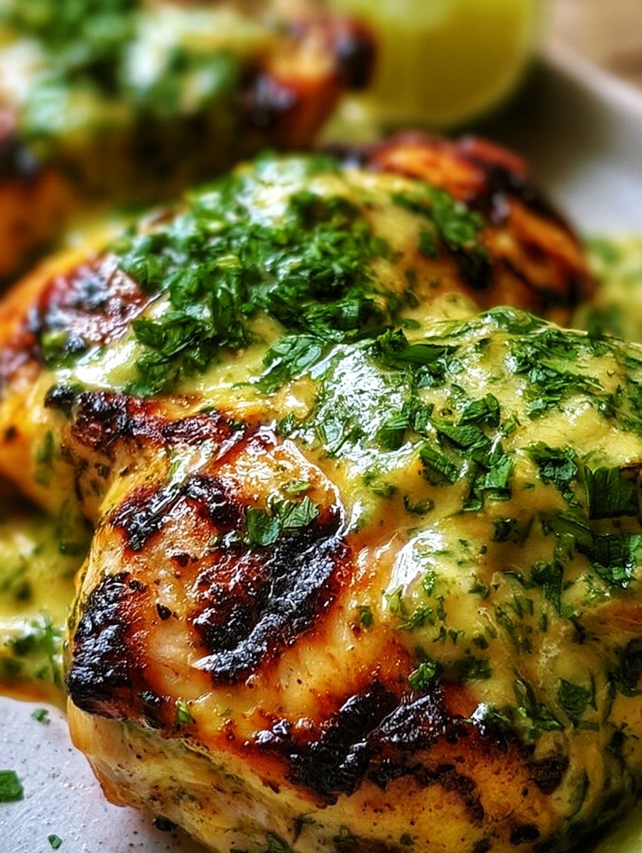 Pechugas de Pollo con Crema de Cilantro