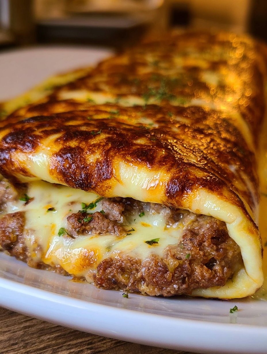 Hamburguesa de ternera con mantequilla de ajo: ¡perfección cheesosa!