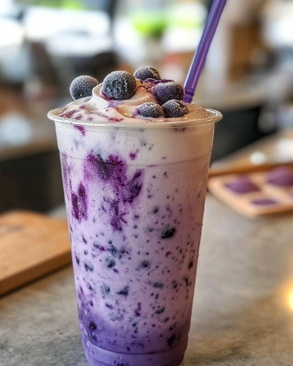 Iced Blueberry Lavender Latte