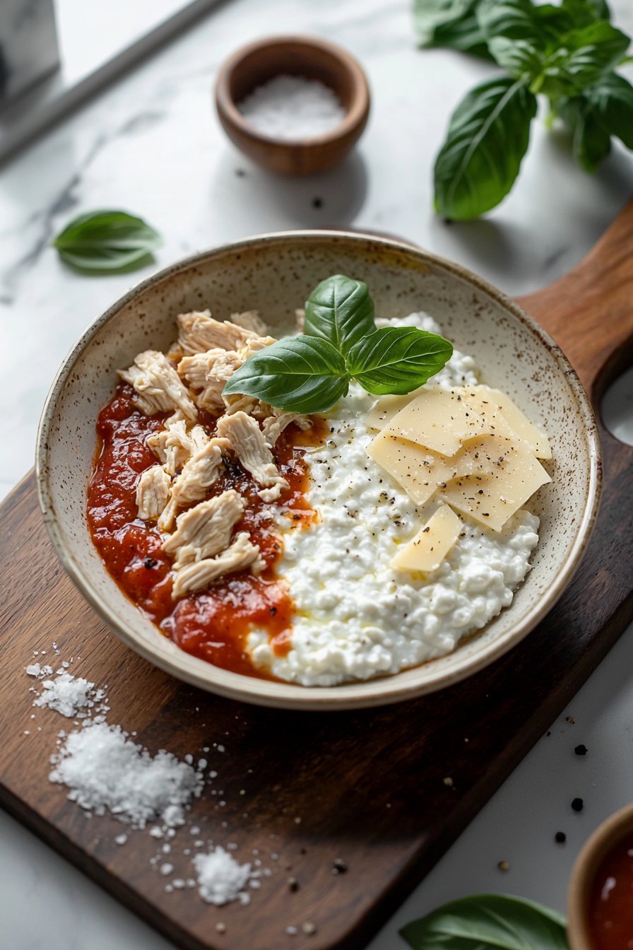 Chicken Parm Cottage Cheese Bowl