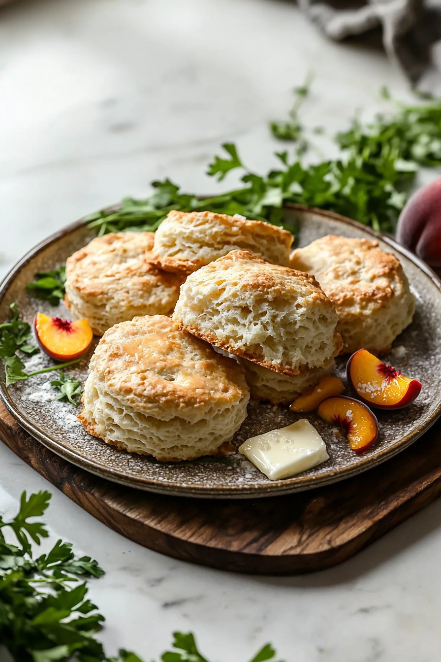 Buttermilk Peach Biscuits