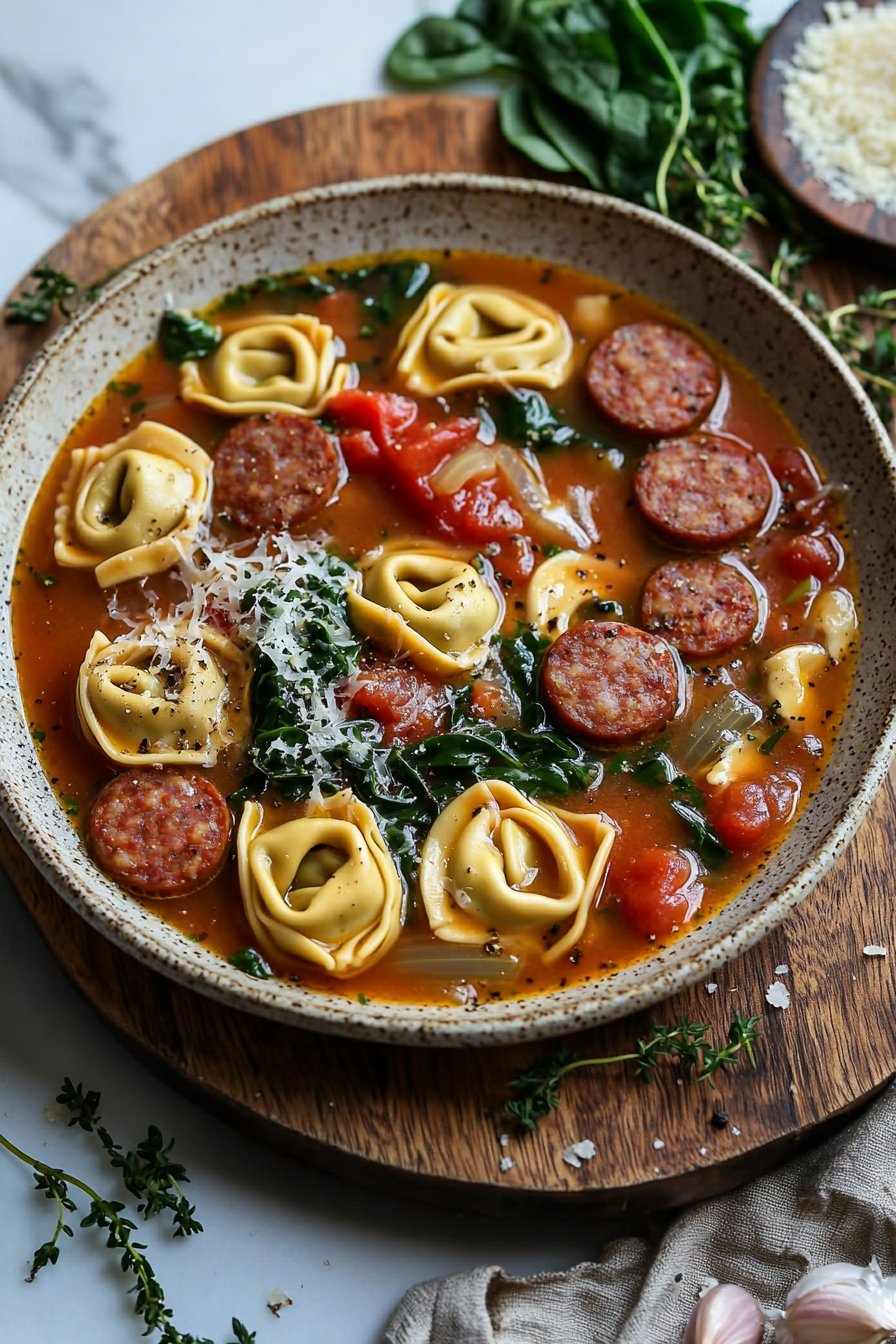 Sausage and Tortellini Soup