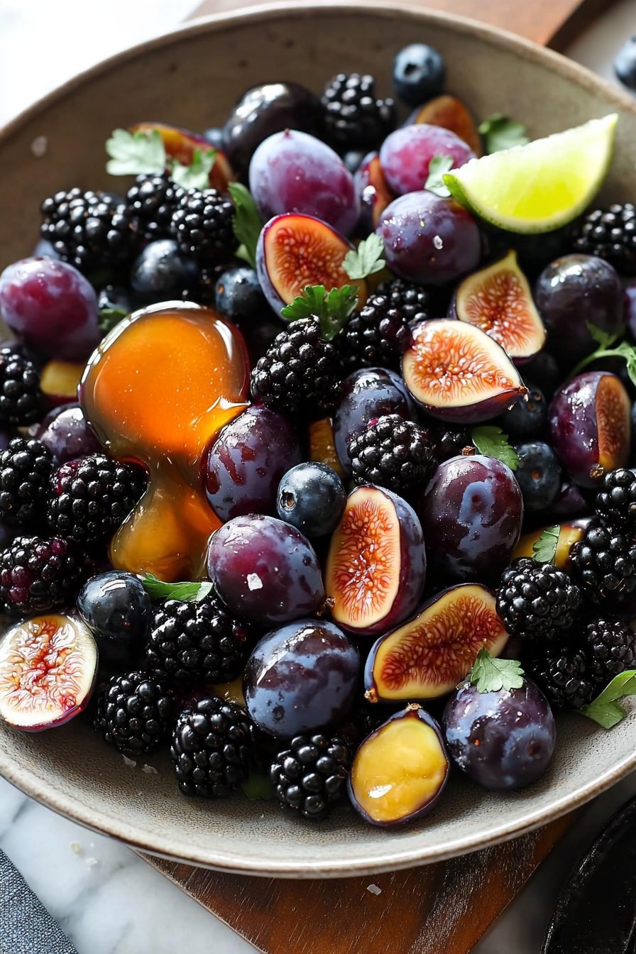 Purple Fruit Salad with Berries