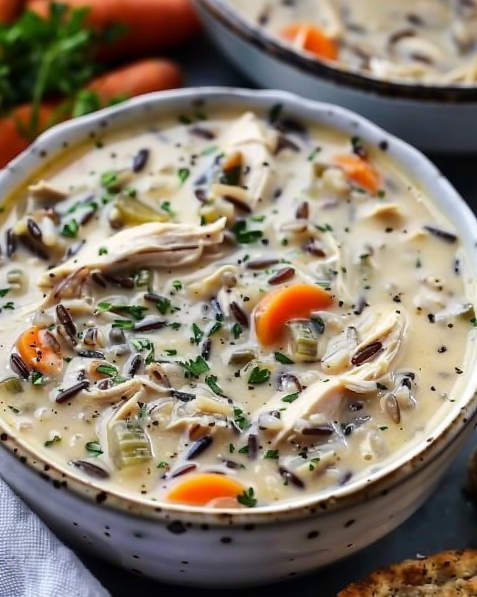 Slow Cooker Creamy Chicken Wild Rice Soup