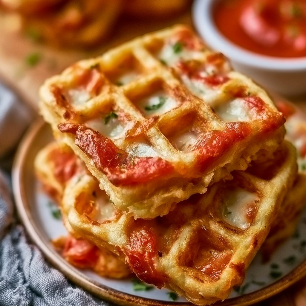 Pizza Waffeln für Babys und Kleinkinder