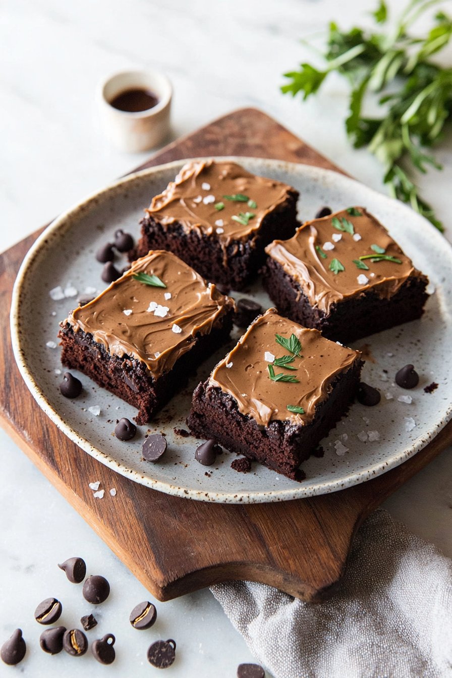 Coffee Brownies with Mocha Frosting