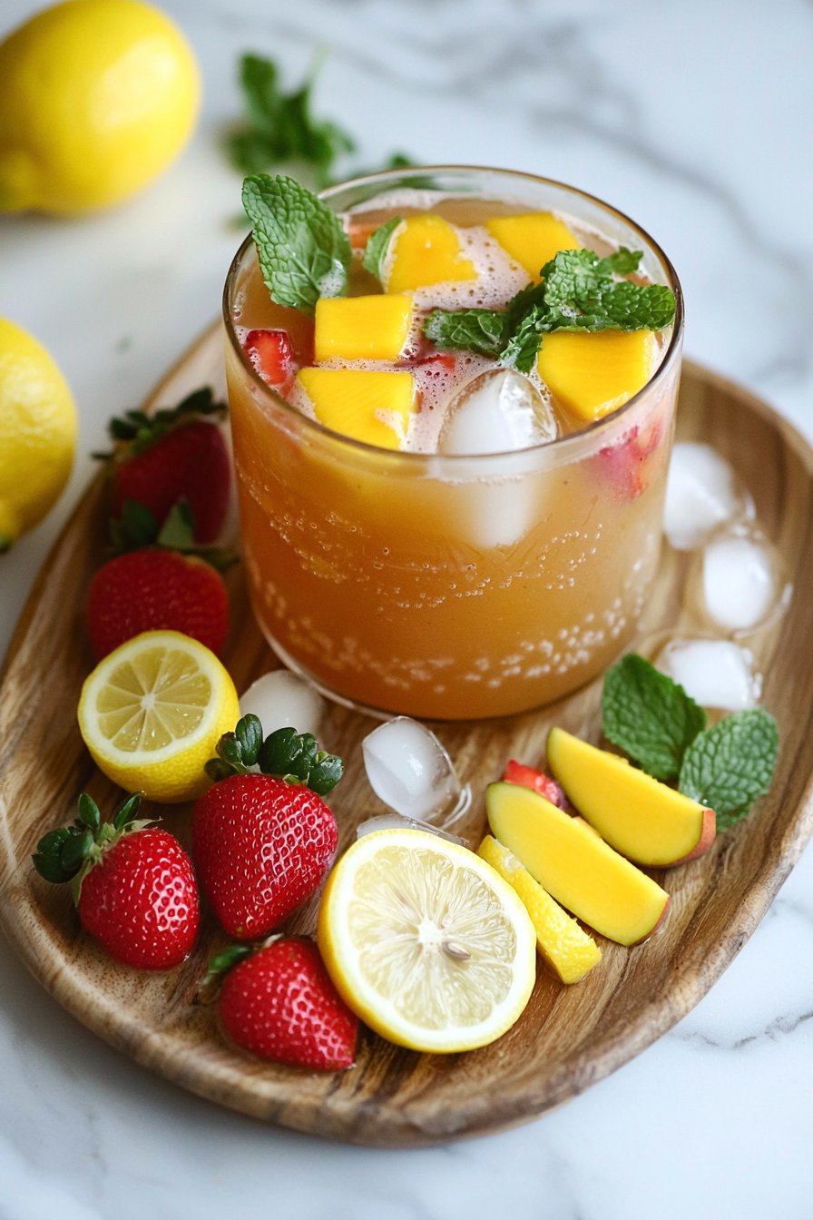 Fresh Strawberry Mango Lemonade