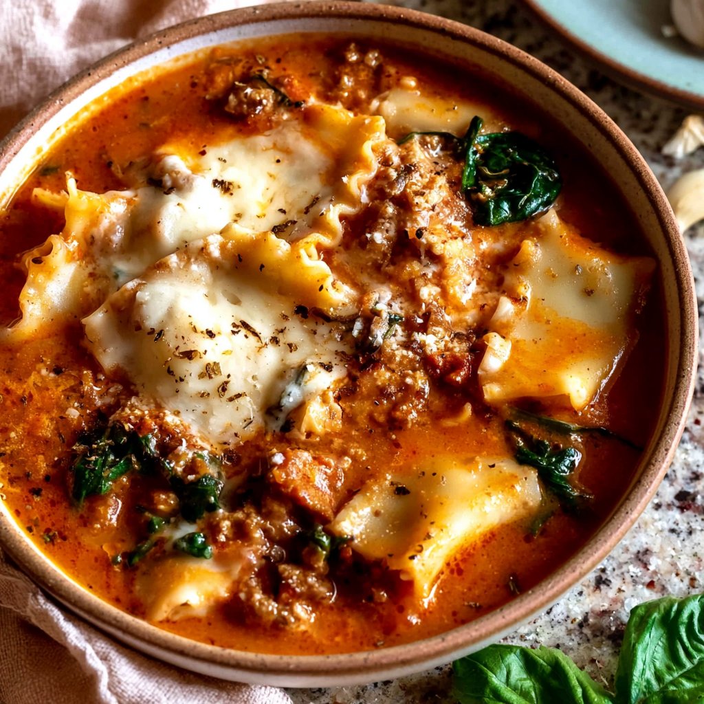 One-Pot Creamy Dutch Oven Lasagna Soup
