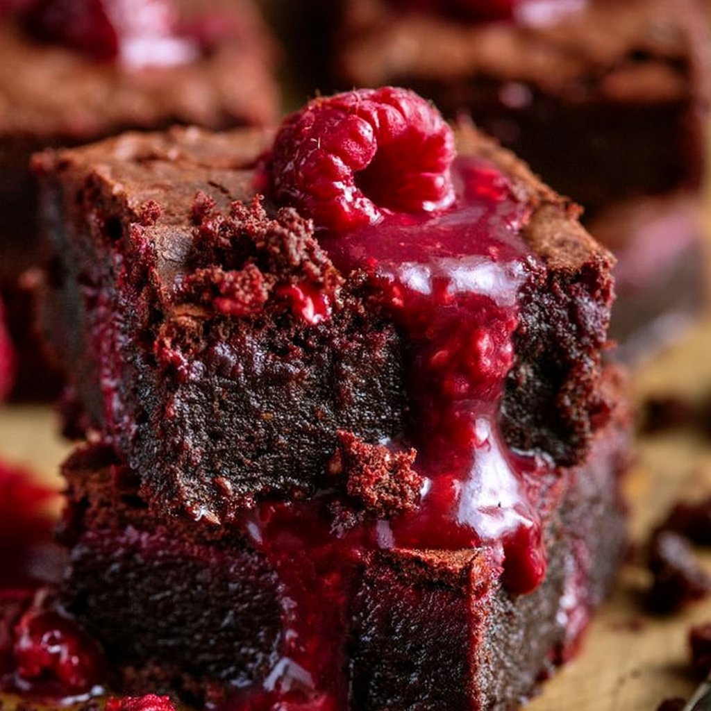 Fudgy Raspberry Brownies