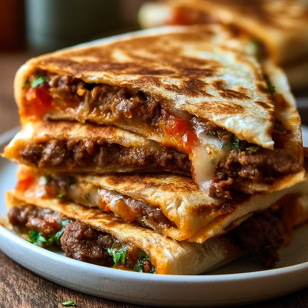 Hochprotein-Rinder-Quesadilla
